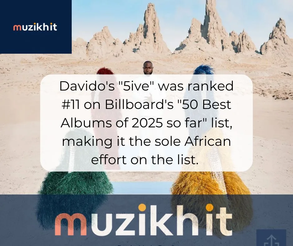 Davido 5ive Billboard Ranking 2025